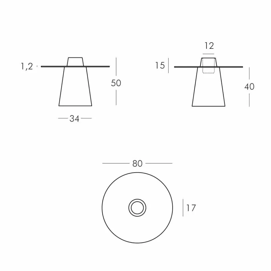 Slide Peak table basse (H50) en polyéthylène et verre fabriqué en Italie Viadurini