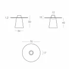 Slide Peak table basse (H50) en polyéthylène et verre fabriqué en Italie Viadurini