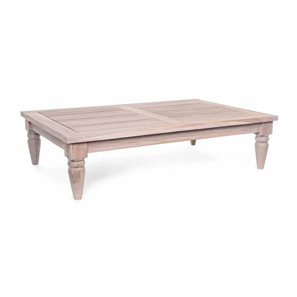 Homemotion - Table basse d'extérieur Nusadua Natural Low Teak Design Viadurini
