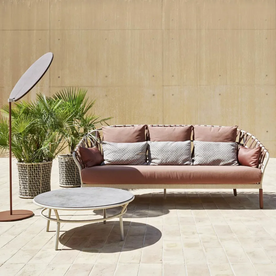 Table Basse Plateau Hpl ou Céramique Made in Italy - Emmacross by Varaschin Viadurini