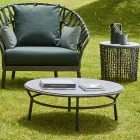 Table Basse Plateau Hpl ou Céramique Made in Italy - Emmacross by Varaschin Viadurini