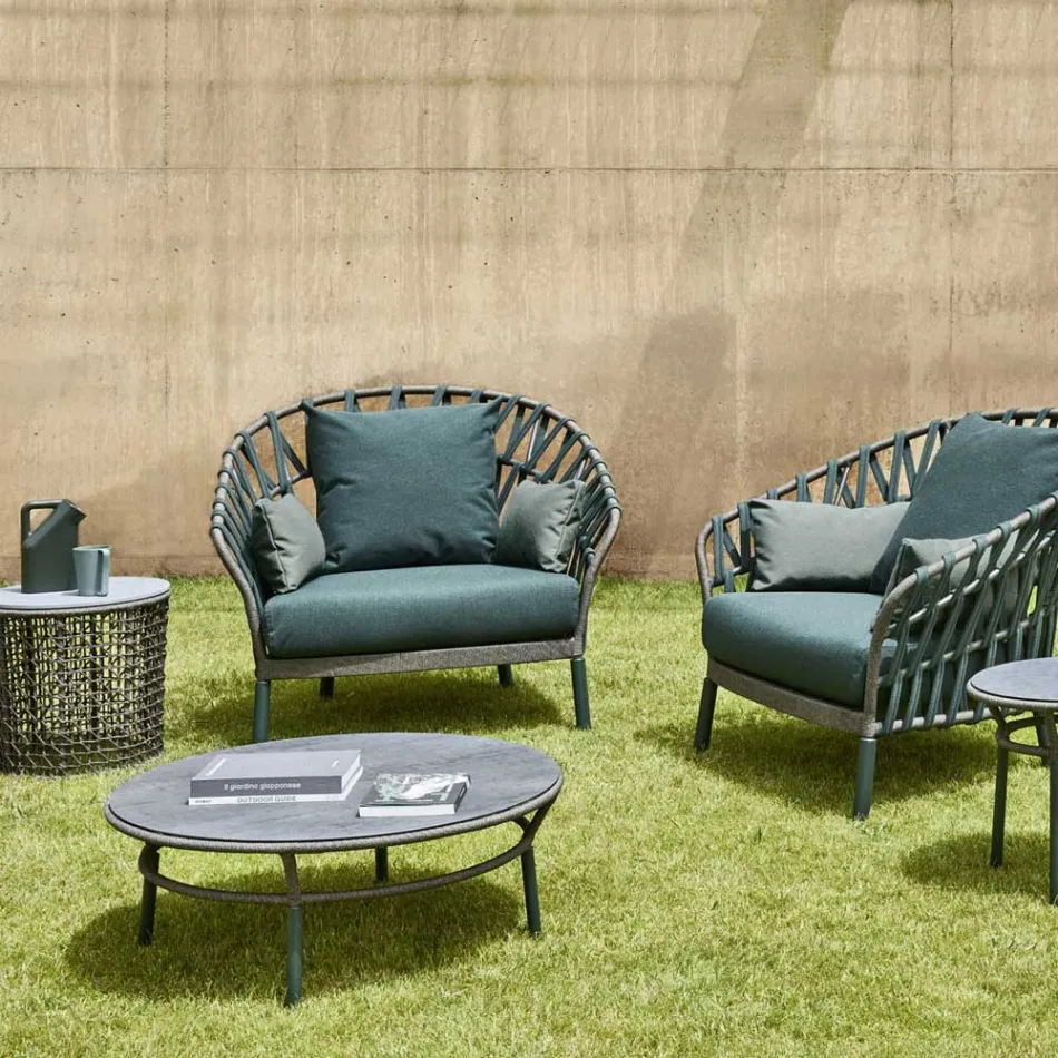 Table Basse Plateau Hpl ou Céramique Made in Italy - Emmacross by Varaschin Viadurini