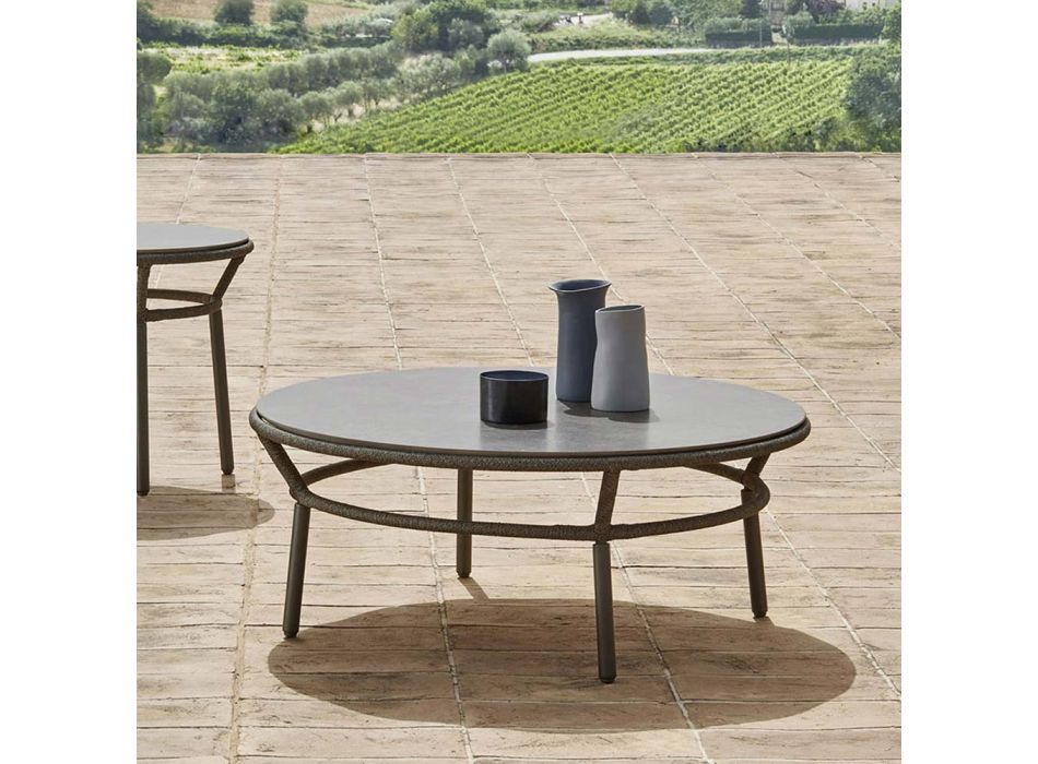 Table Basse Plateau Hpl ou Céramique Made in Italy - Emmacross by Varaschin Viadurini