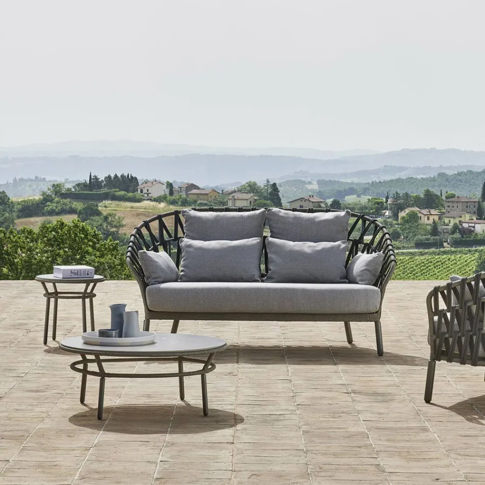 Table Basse Plateau Hpl ou Céramique Made in Italy - Emmacross by Varaschin Viadurini