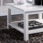 Table basse carrée en bois de peuplier massif fabriquée en Italie - Estia Viadurini