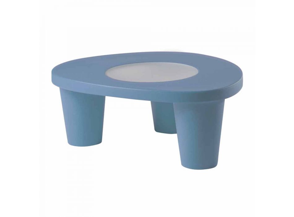 Table basse Low Slide Lita Table en polyéthylène et verre fabriqué en Italie Viadurini