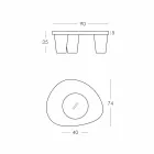 Table basse Low Slide Lita Table en polyéthylène et verre fabriqué en Italie Viadurini