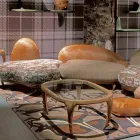 Table basse en bois et des cocktails conception en cuir, l.97xp.68 cm, Cecilia Viadurini