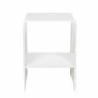Table basse / chevet design moderne Mimi blanc, fabriqué en Italie Viadurini