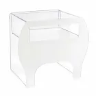 Table basse / table de nuit en cristal acrylique design Mineo Viadurini