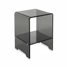 Table basse / nuit teinté design moderne Mimi transparent, made in Italy Viadurini