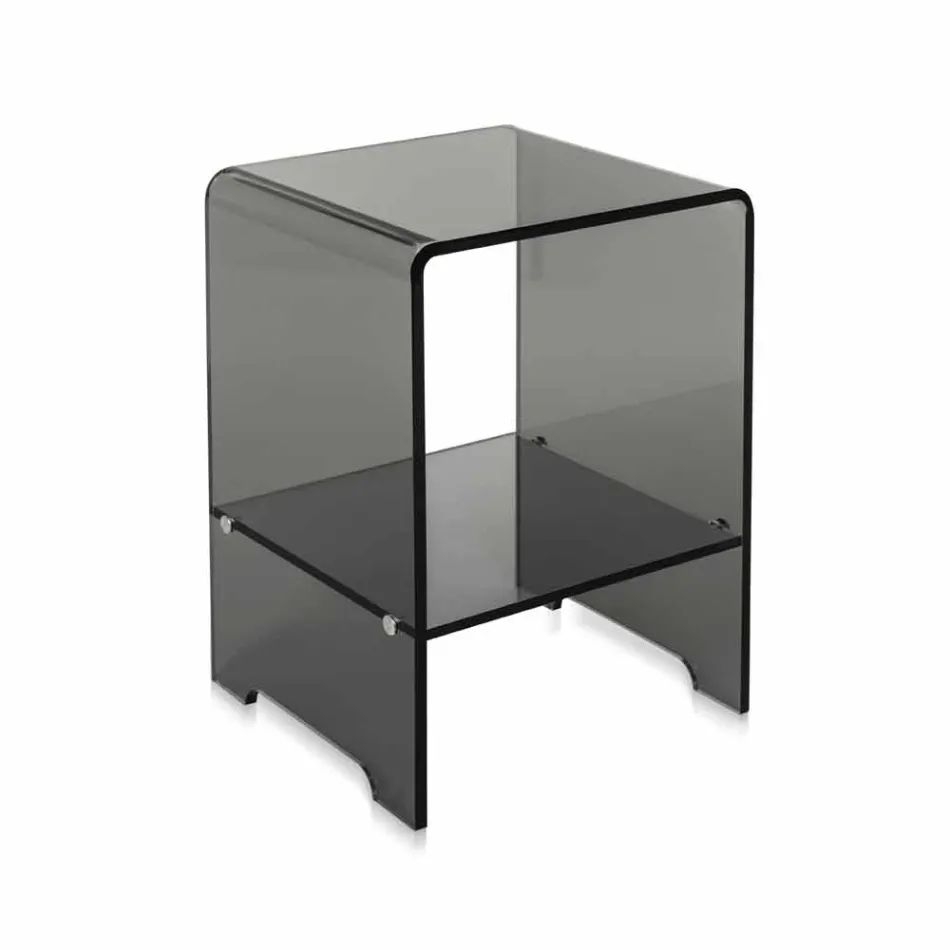 Table basse / nuit teinté design moderne Mimi transparent, made in Italy Viadurini