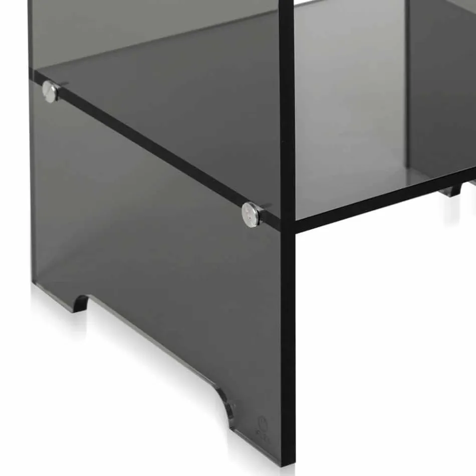 Table basse / nuit teinté design moderne Mimi transparent, made in Italy Viadurini