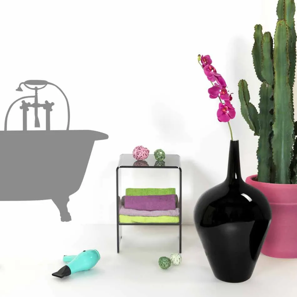 Table basse / nuit teinté design moderne Mimi transparent, made in Italy Viadurini