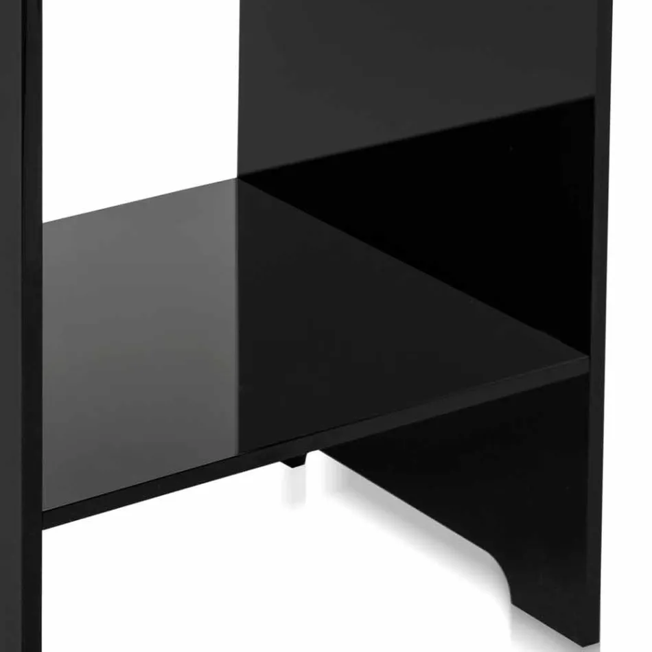 Table / table de chevet design moderne noir Mimi, made in Italy Viadurini