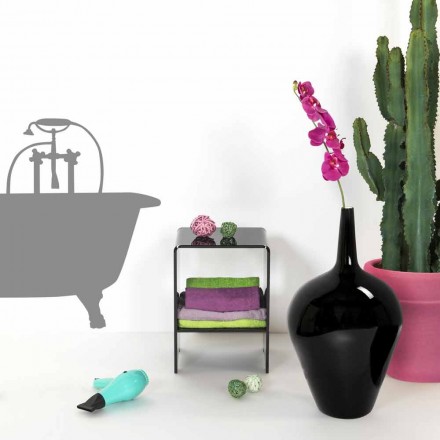 Table / table de chevet design moderne noir Mimi, made in Italy Viadurini