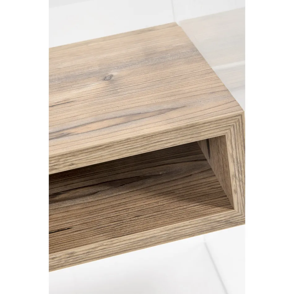 Table de Chevet Recyclable en Plexiglas Transparent et Bois - Pascoli Viadurini