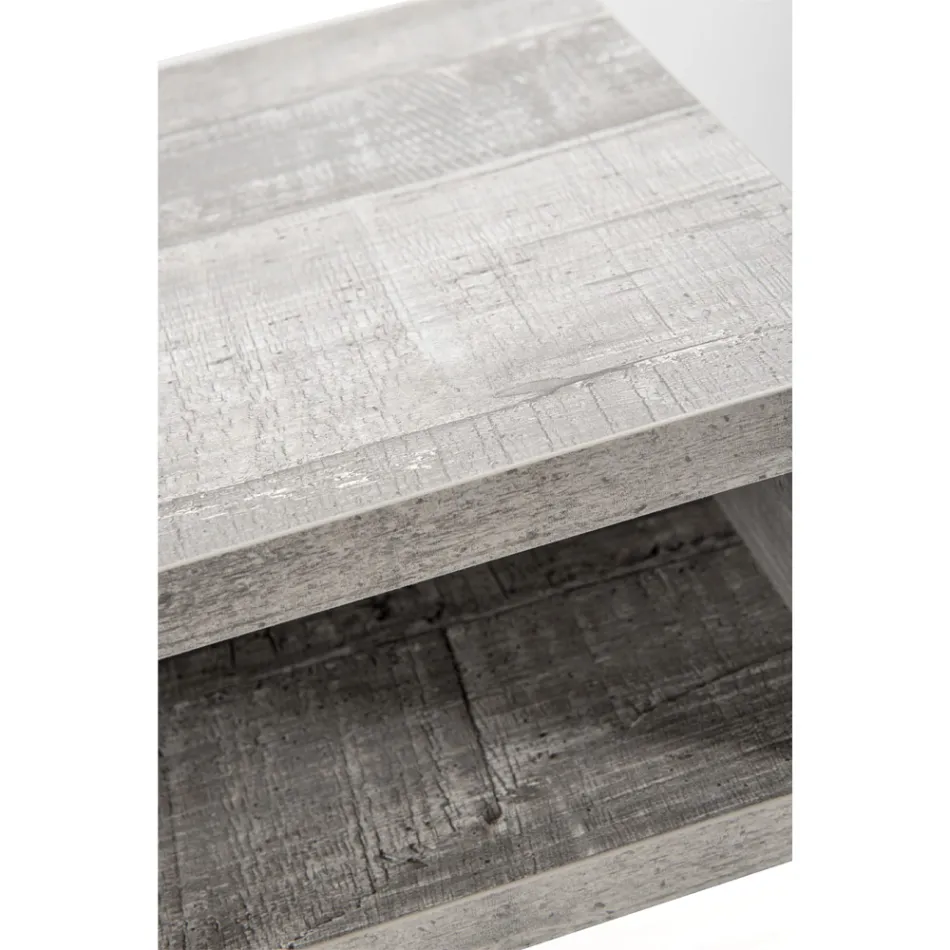 Table de Chevet Recyclable en Plexiglas Transparent et Bois - Pascoli Viadurini