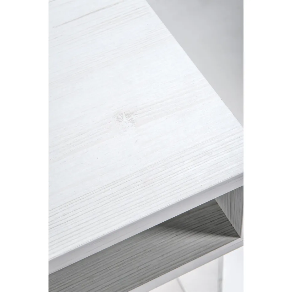 Table de Chevet Recyclable en Plexiglas Transparent et Bois - Pascoli Viadurini