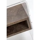 Table de Chevet Recyclable en Plexiglas Transparent et Bois - Pascoli Viadurini