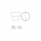 Table de chevet ronde de design moderne en bois bordeaux ou bleu - Vinnie Viadurini