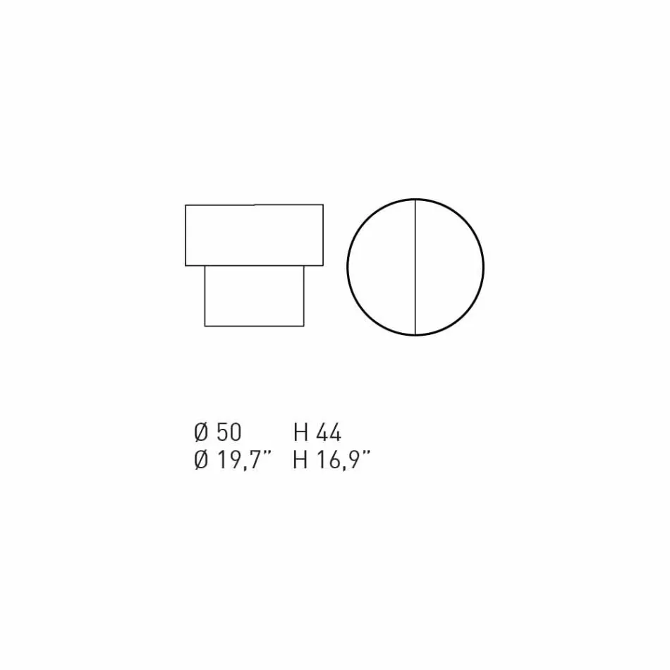 Table de chevet ronde de design moderne en bois bordeaux ou bleu - Vinnie Viadurini