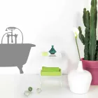 Table basse / chevet transparent design moderne Mimi, made in Italy Viadurini