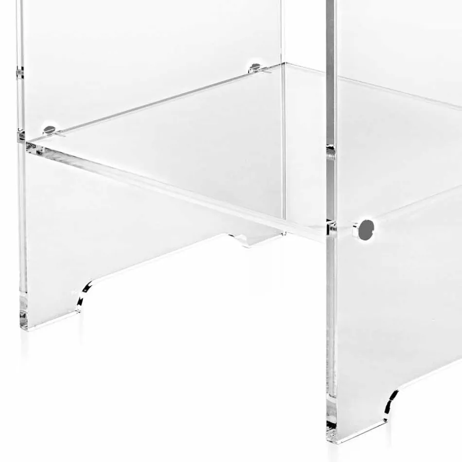 Table basse / chevet transparent design moderne Mimi, made in Italy Viadurini