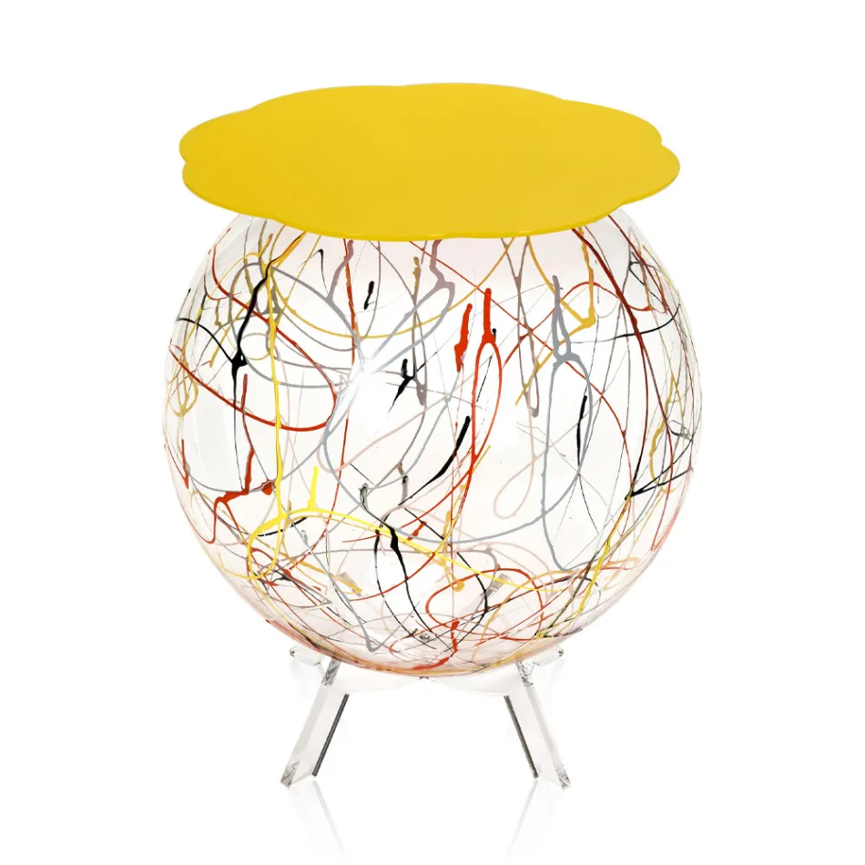 Table de Chevet Polyvalente en Plexiglas Coloré Recyclable - Paolone Viadurini