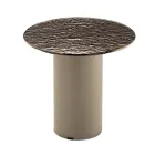 Table basse avec piètement en métal et plateau en miroir ou en verre de Ø45 cm - Flaminia Viadurini