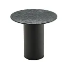 Table basse avec piètement en métal et plateau en miroir ou en verre de Ø45 cm - Flaminia Viadurini