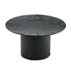 Table basse avec piètement en métal et plateau en miroir ou en verre de Ø60 cm - Flaminia Viadurini