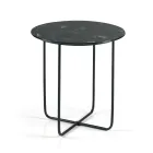 Table basse avec miroir et plateau en céramique effet marbre, fabriquée en Italie - Giusta Viadurini