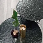 Table basse avec miroir et plateau en céramique effet marbre, fabriquée en Italie - Giusta Viadurini