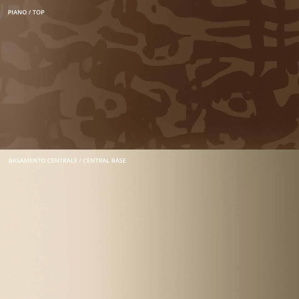 Table basse avec plateau carré en verre ou en métal Made in Italy - Anakin Viadurini