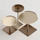 Table basse avec plateau rond en verre ou en métal Made in Italy - Anakin Viadurini
