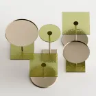 Table basse avec plateau rond en verre ou en métal Made in Italy - Anakin Viadurini