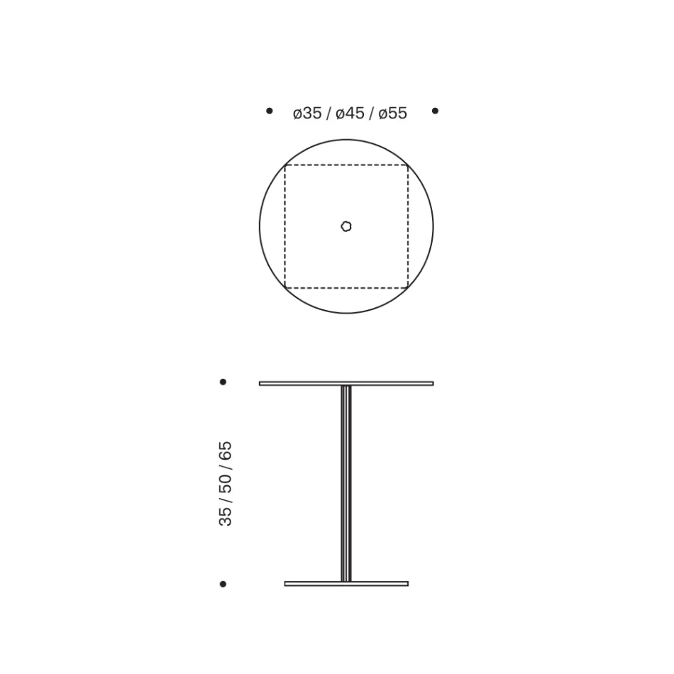 Table basse avec plateau rond en verre ou en métal Made in Italy - Anakin Viadurini