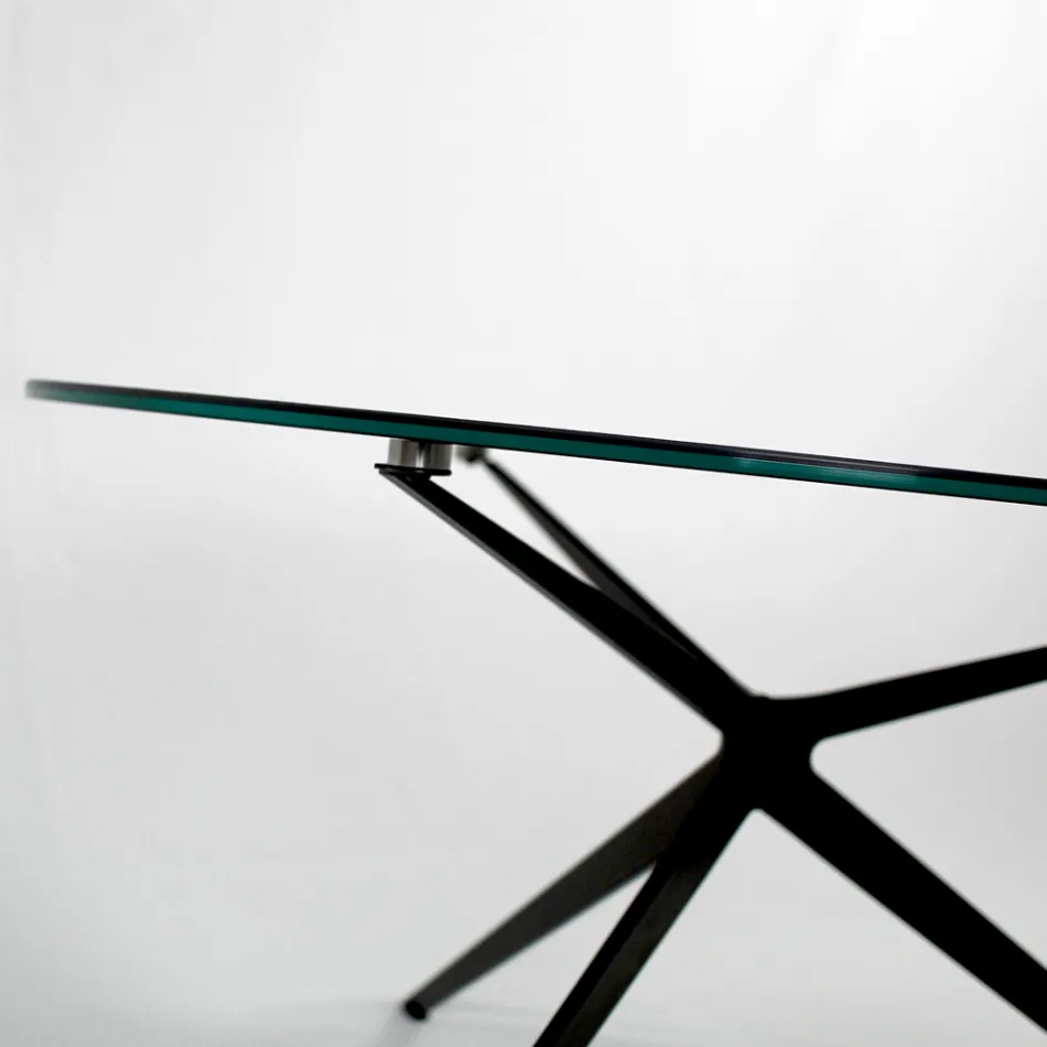 Table basse avec plateau rond en grès Made in Italy - Siste Viadurini