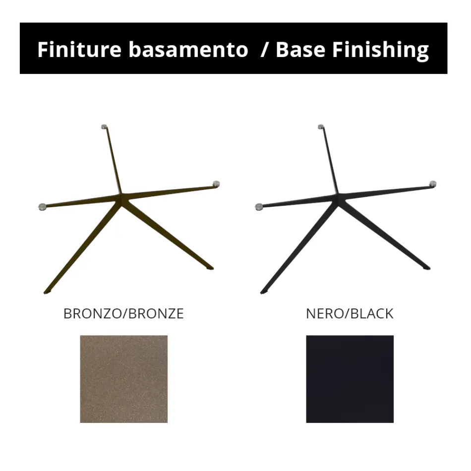 Table basse avec plateau rond en verre Made in Italy - Siste Viadurini