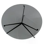 Table basse avec plateau rond en verre Made in Italy - Siste Viadurini