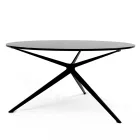 Table basse avec plateau rond en verre Made in Italy - Siste Viadurini