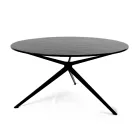 Table basse avec plateau rond en verre Made in Italy - Siste Viadurini