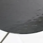 Table basse avec plateau rond en verre Made in Italy - Siste Viadurini