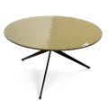 Table basse avec plateau rond en verre Made in Italy - Siste