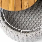 Table Conteneur de Jardin en Teck et Tressage Cordage - Arjuna Viadurini