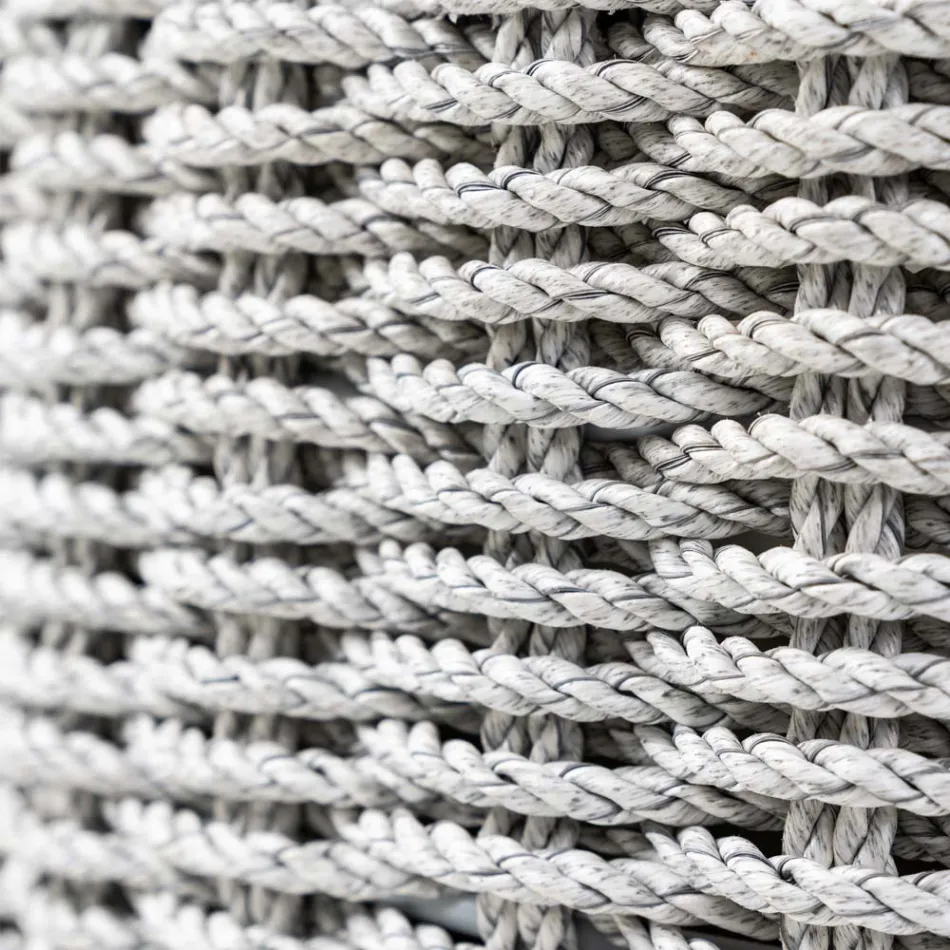 Table Conteneur de Jardin en Teck et Tressage Cordage - Arjuna Viadurini