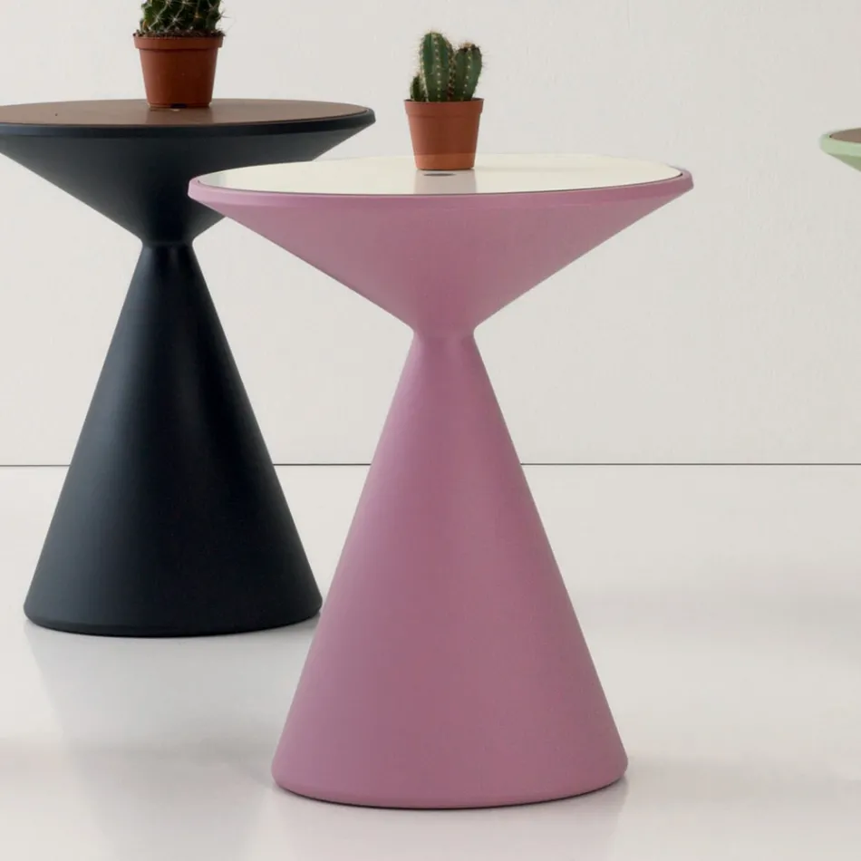 Table basse conteneur pour salon en polyéthylène Made in Italy - Acuto Viadurini