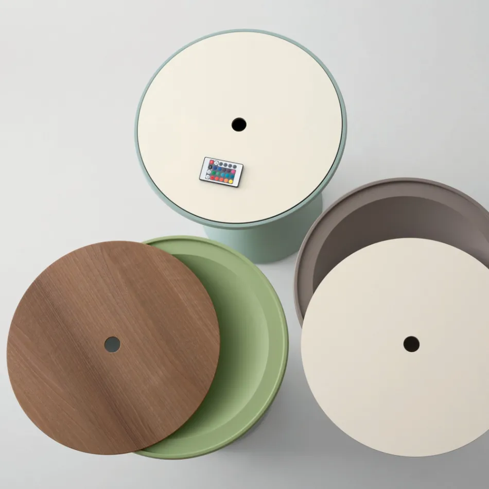 Table basse conteneur pour salon en polyéthylène Made in Italy - Acuto Viadurini