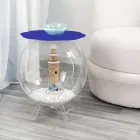 Table basse / conteneur ronde bleu Biffy, design moderne fabriqué en Italie Viadurini